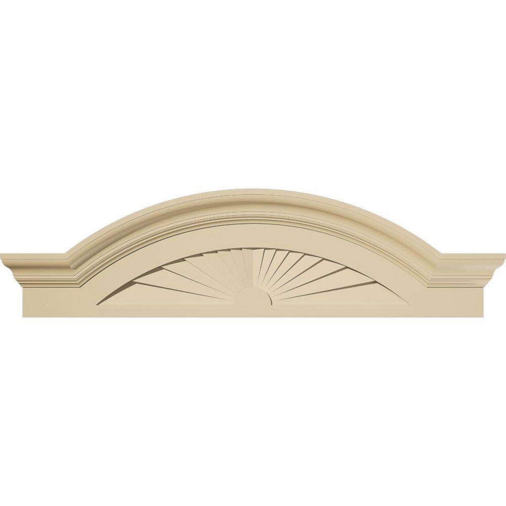 38-in. W x 10-1/2-in. H x 2-1/2-in. P Segment Arch W/Flankers Sunburst Signature Urethane Pediment, Primed Tan price history on PriceWatchPro
