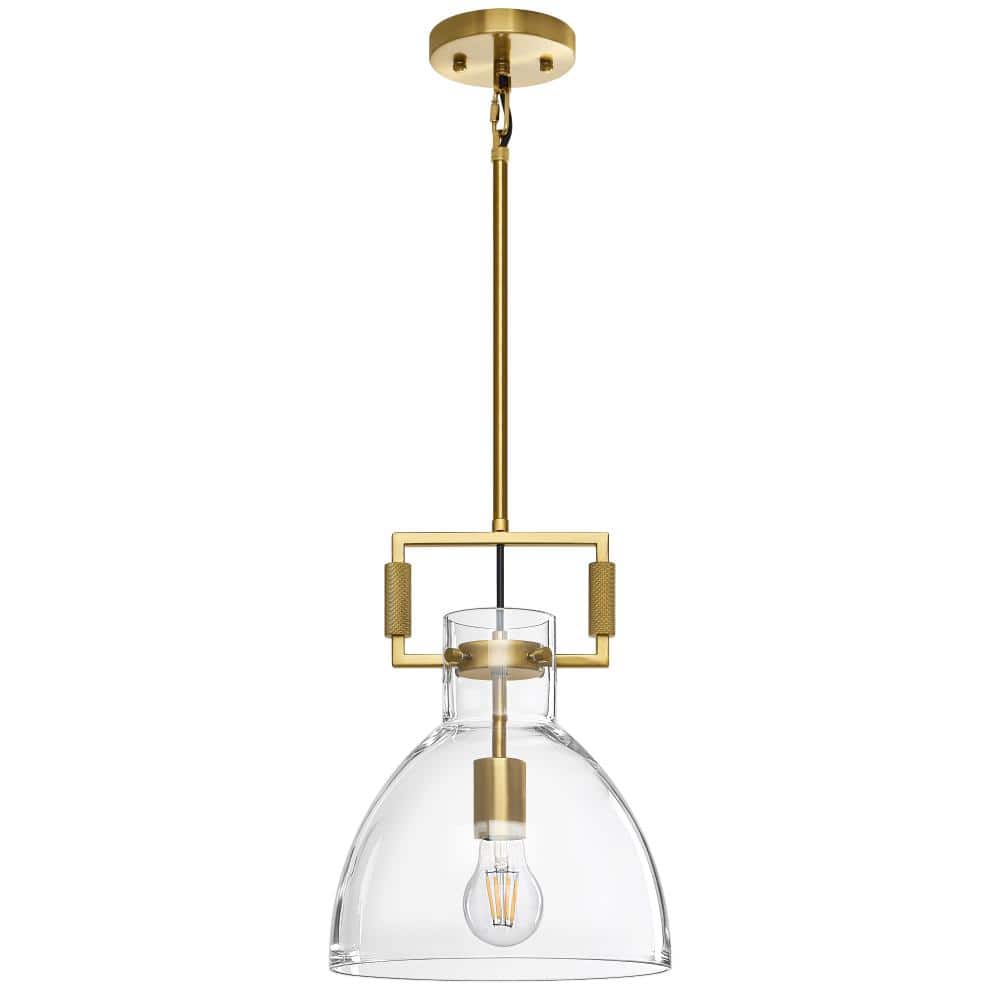 Gold Bell Glass Pendant Light, 5-Height Adjustable Rods, UL Listed E26 Hanging Light for Kitchen Island & Bathroom price history on PriceWatchPro