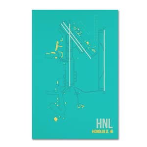 22 in. x 32 in. "HNL Airport Layout" by 08 Left Canvas Wall Art