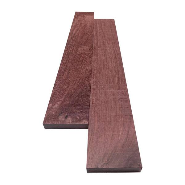 Swaner Hardwood 1 in. x 4 in. x 6 ft. Purpleheart S4S Board (2-Pack)