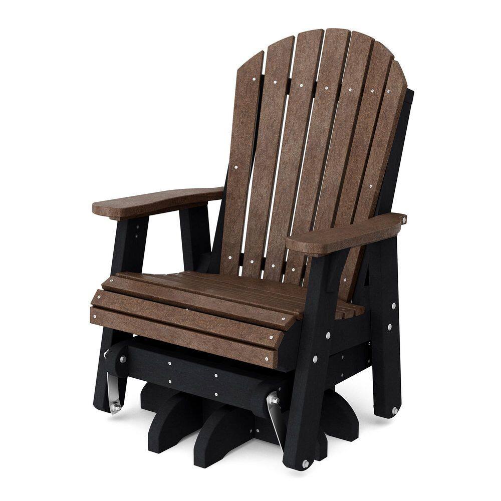 Heritage 1-Person Tudor Brown and Black HDPE Plastic Outdoor Swivel Glider price history on PriceWatchPro