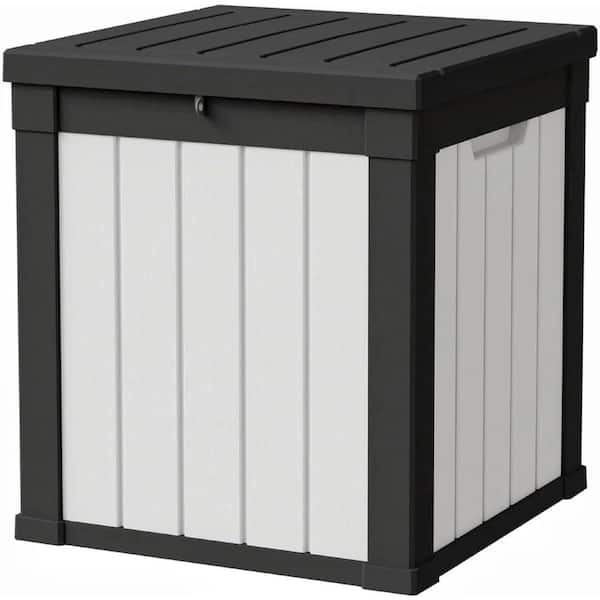 50 Gal. Waterproof Outdoor Resin Storage Deck Box, Large Lockable Capacity, Versatile Deck Storage Bench for Garden