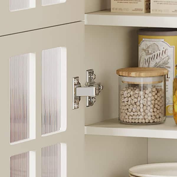 Alan White 71 in. H Wood Storage Cabinet Doors 7-Adjustable Shelve, Kitchen Pantry Cabinet Living Room Bathroom