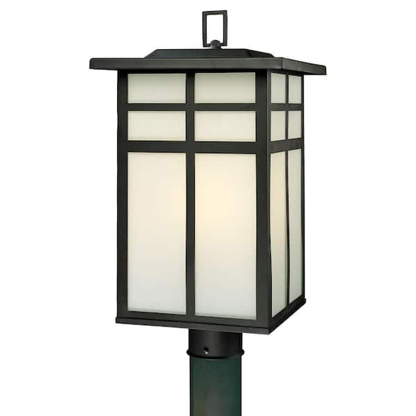 Thomas Lighting Mission 3-Light Outdoor Black Post Lantern