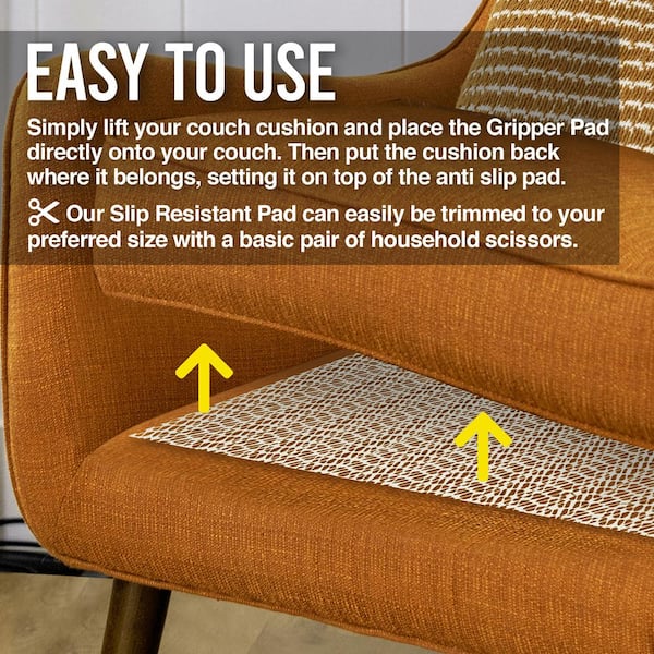 I FRMMY Cushion Gripper Keep Couch Cushions from Sliding - Non Slip Couch Underlay Pad Stop Sofa Cushions from Sliding (24x 24 inch)- 1 Pack