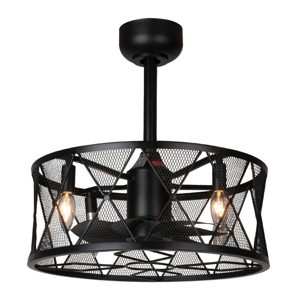 Tivleed 11.02 in. Indoor Black Industrial Farmhouse Ceiling Fan No