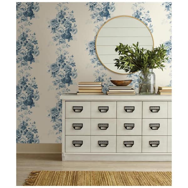 Tea Rose Spray and Stick Wallpaper