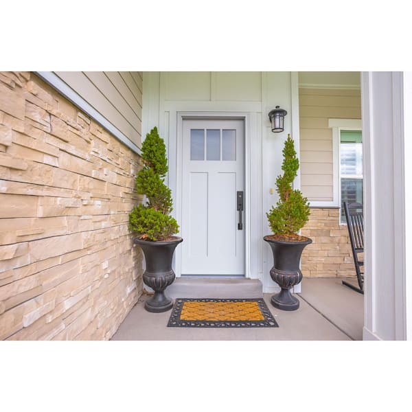 JELD-WEN 32 in. x 80 in. 2 Panel Left-Hand/Inswing 3 Lite Clear