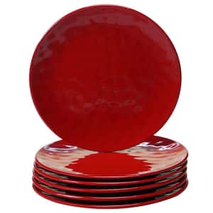 6-Piece Red Salad Plate Set