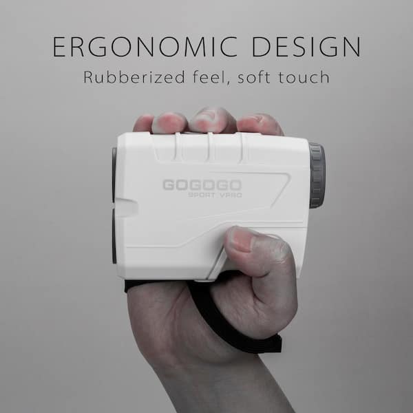 White Golf Rangefinder with 900 Yards Laser and 6x Magnification Distance Measurement