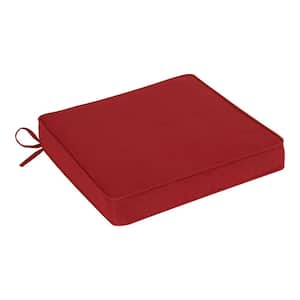 20 in. x 4 in. Chili Square Outdoor Medium Seat Pad Cushion