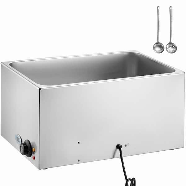 SVOPES Commercial Food Warmer 19 qt. 1200-Watt Electric Buffet Steam Table Stainless Steel for Parties, Catering and Restaurant