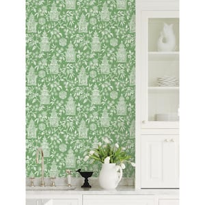 Green Danson Peel and Stick Wallpaper Sample