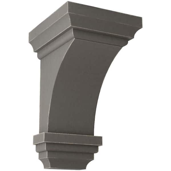 Ekena Millwork 3-1/2 in. x 6 in. x 3-3/4 in. Reclaimed Grey Mini Jefferson Wood Vintage Decor Corbel