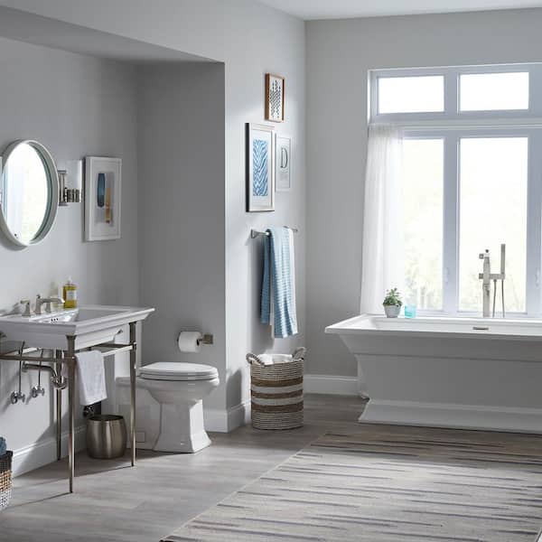 Town Square S Single-Handle Freestanding Tub Filler for Flash Rough-in Valve with Hand Shower in Polished Chrome