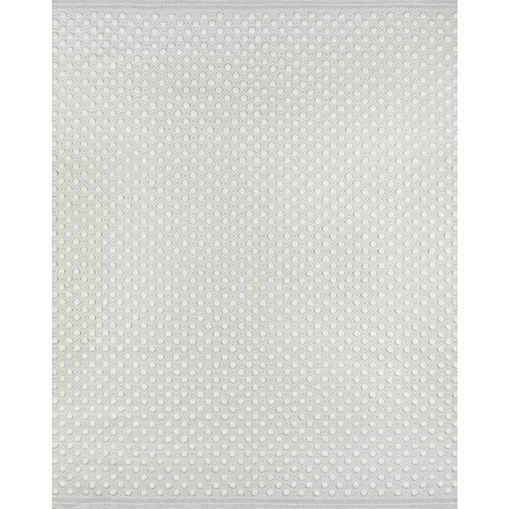 Handwoven Hygge Gray Geometric Wool Area Rug 2' x 3'