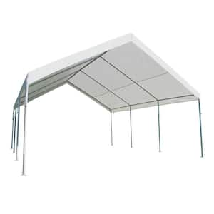 Hercules 18 ft. by 20 ft., 2 in. Steel Frame, 8-Leg, Carport, White, HC1820PC