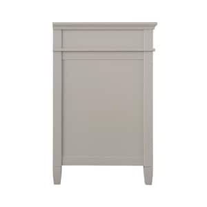 Ashburn 37 in. W x 22 in. D Bath Vanity in Grey with Cala White Engineered Stone Top DR