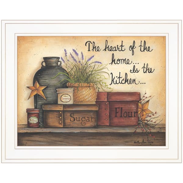 HomeRoots Charlie Heart of the Home 1-Piece Framed Wall Art 15 in. x 19 in.