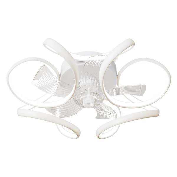 Unbranded Indoor Blade Span 1.31 ft. White 21 in. Ceiling Fan with-Light, 120-Volt, 3230 RPM, 2000 Lumens with Remote APP Dimmer