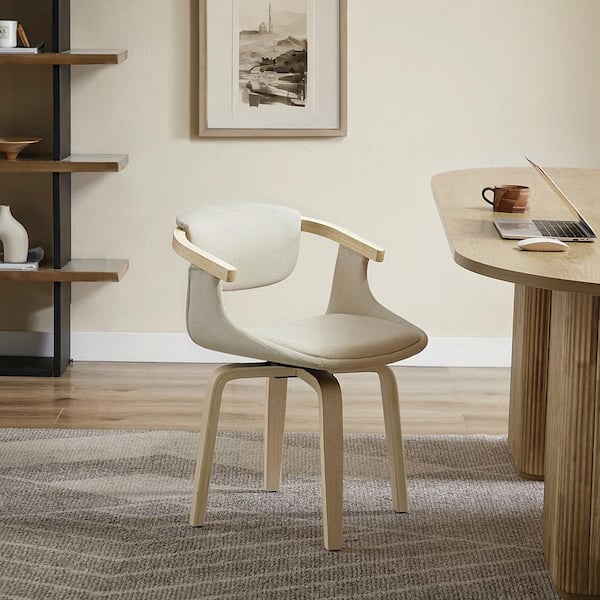 APOLLO Gray Velvet Tufted Round Swivel Accent Chair