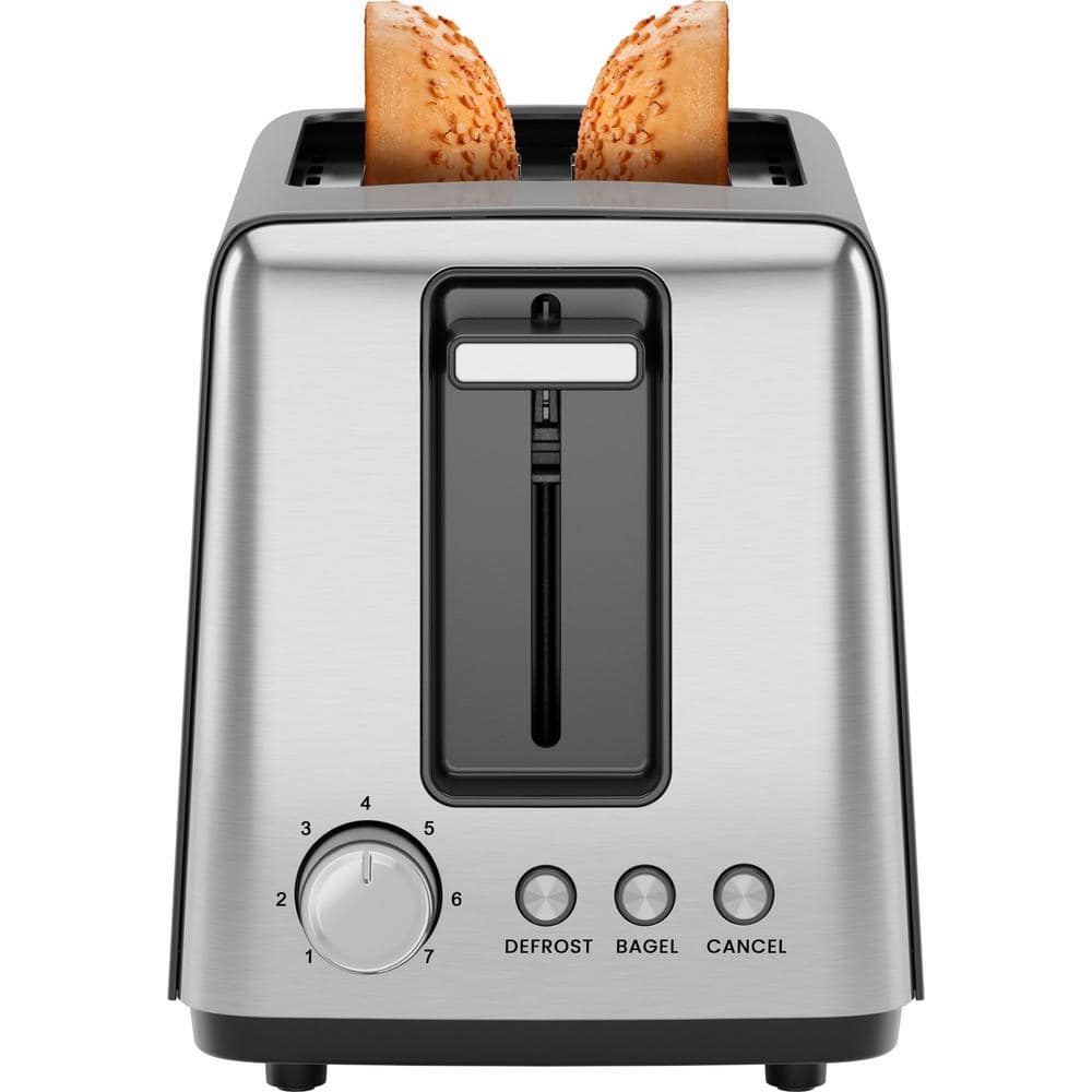 Chefman 750-Watt 2 Slice Black Wide Slot Toaster