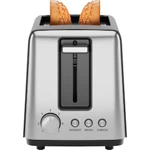 750-Watt 2 Slice Black Wide Slot Toaster
