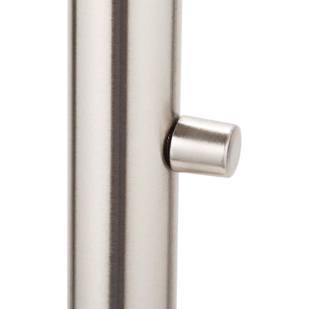 Elegant Brushed Steel Arc Floor Lamp with Adjustable Shade