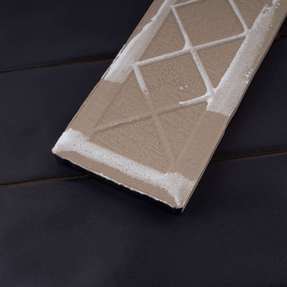 Matte Black 3" x 8" Porcelain Subway Tile