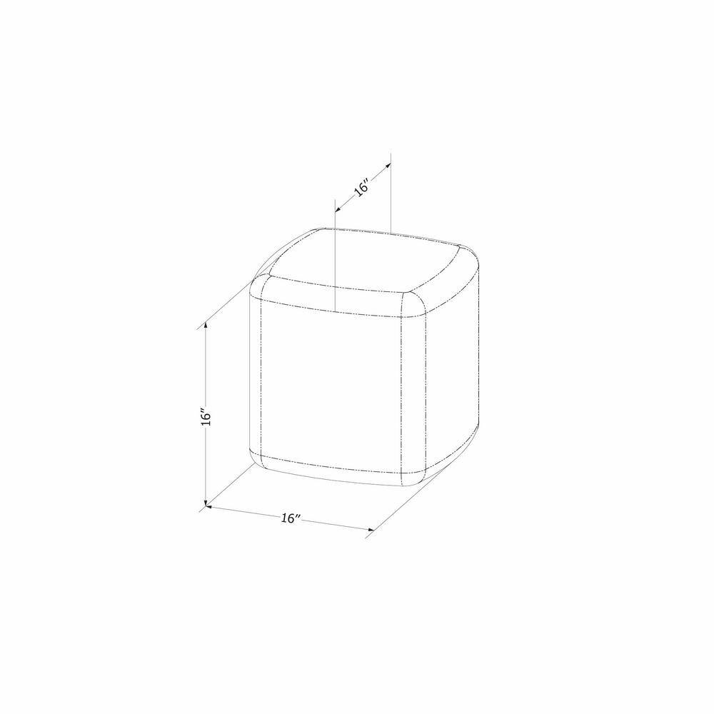 Sage Green Polyethylene Cubic Nightstand