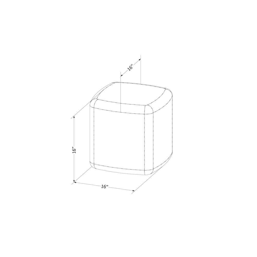 White Polyethylene Resin Cubic Scandinavian Nightstand