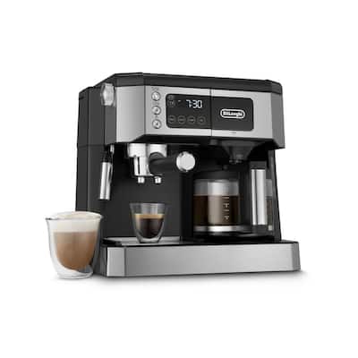 10-Cup Black and SS Combination Coffee and Espresso Machine