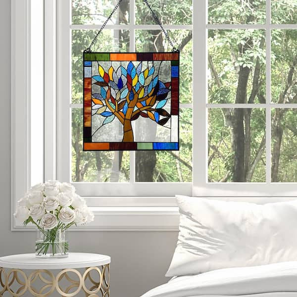 Stained Glass Panel - The Tree of Life Stained Glass Window Hangings - Art  Glass Window Treatments