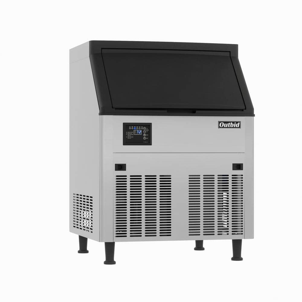 26 in. Ice Production per Day 500 lbs. Commercial Freestanding Ice Maker Stainless Steel, 90 LBS Bin, Full Size Cubes