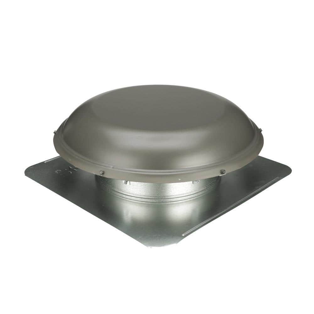 144 sq. in. NFA Galvanized Round-Top Roof Louver Static Vent in Weatherwood