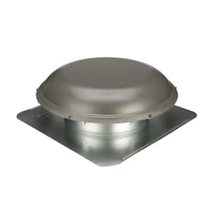 144 sq. in. NFA Galvanized Round-Top Roof Louver Static Vent in Weatherwood (1 per Carton)