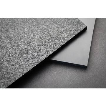 POLYMERSHAPES 18 in. x 24 in. x 0.093 in. Black Textured Waterproof Plastic ABS Sheet 31E27102