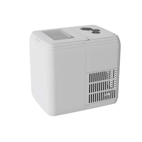 FUNKOL 14.00 in. Ice Production per Day 44 lb. Portable Ice Maker in White  with Two Modes of Large Ice and Small Ice W12644wmq9729 - The Home Depot