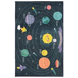 Planet System Blue 3 ft. x 5 ft. Themed Area Rug
