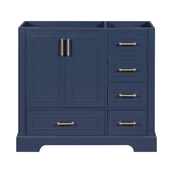 Staykiwi 35.4 in. W x 17.8 in. D x 33 in. H Bath Vanity Cabinet Without Top in Navy Blue