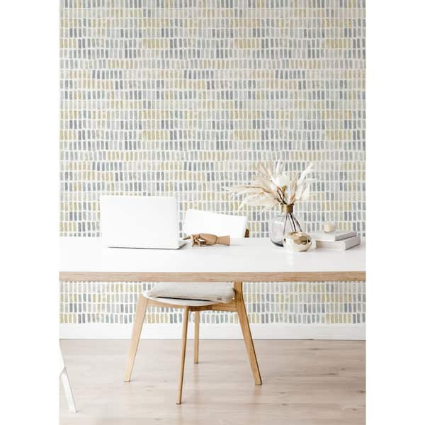 Brynne Yellow Watercolor Wallpaper Sample