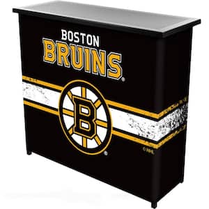 Boston Bruins Logo Black 36 in. Portable Bar