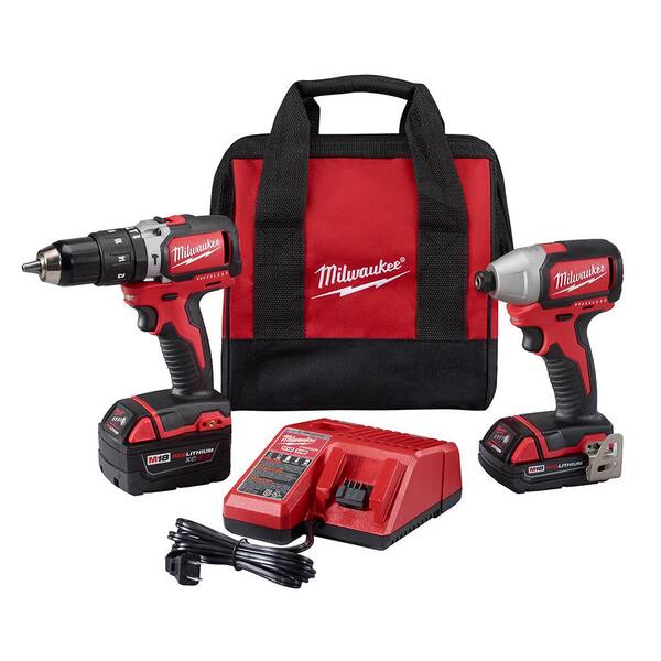 Milwaukee - M18 18-Volt Lithium-Ion Brushless Cordless Hammer Drill/Impact Combo Kit (2-Tool) with Free M18 Hackzall