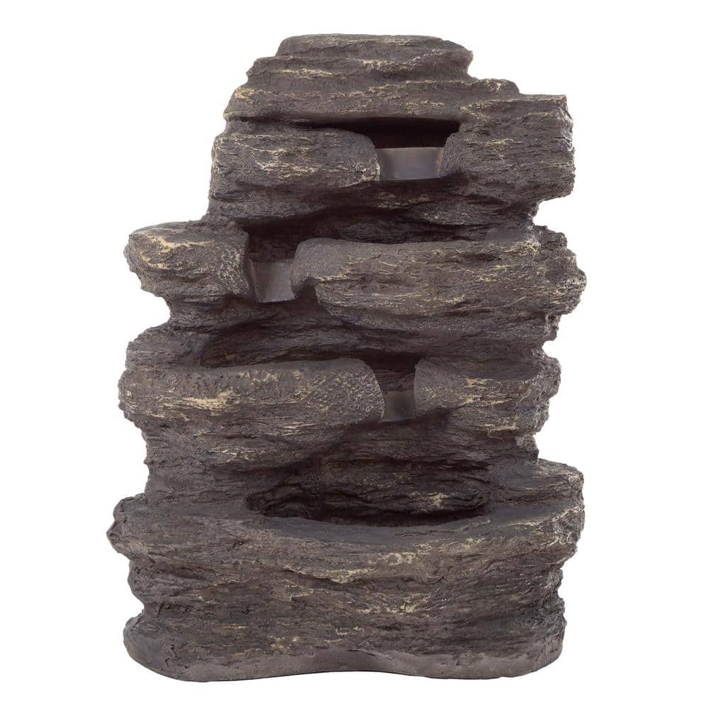 Outdoor Water Fountain with Cascading Waterfall, Natural Looking Stone, and Soothing Sound for Lawn, Garden, or Patio price history on PriceWatchPro