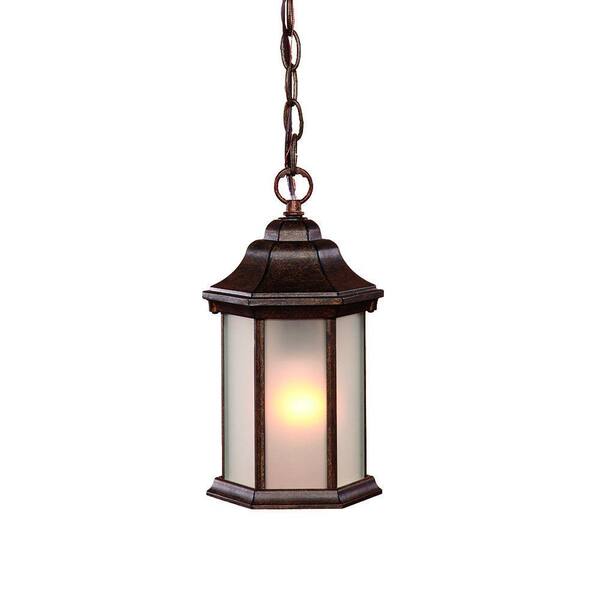 Acclaim Lighting Madison Collection 1-Light Black Outdoor Hanging Coral Lantern