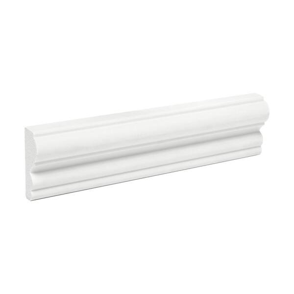 American Pro Decor 1-5/8 in. x 1/2 in. x 6 in. Long Plain Recycled Polystyrene Panel Moulding Sample