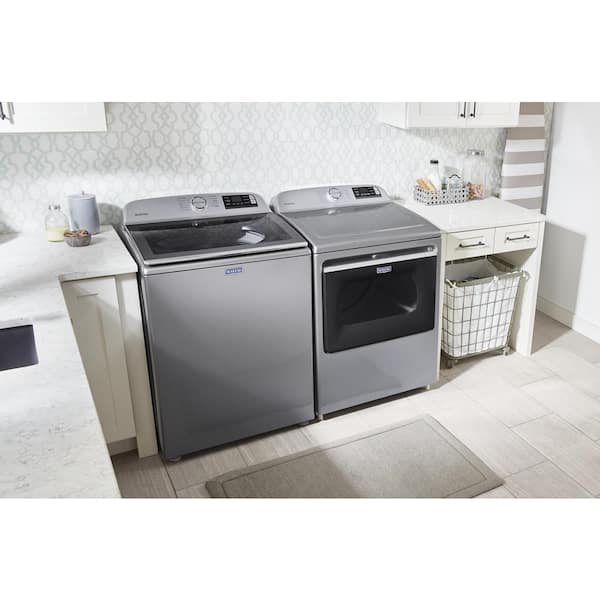 Maytag 7.4 cu. ft. 120-Volt Smart Capable White Gas Dryer with Hamper Door  MGD6230HW - The Home Depot