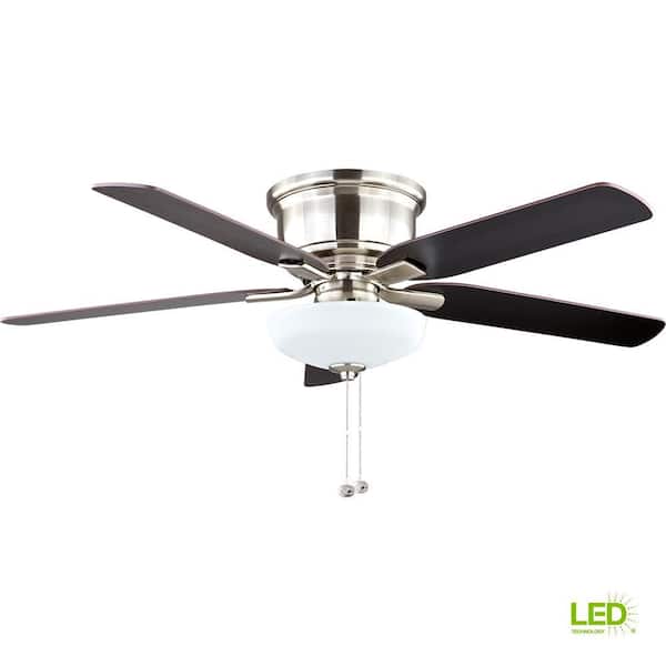 Led Indoor Brushed Nickel Ceiling Fan, Hampton Bay Light Kit Home Depot