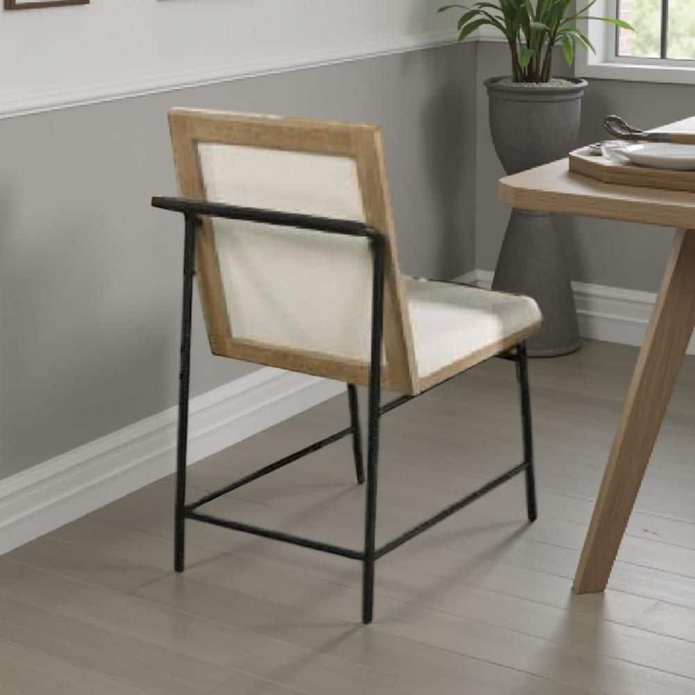Edey Oak Brown and Beige Polyester With Cushion Dining Chair (Set of 2) price history on PriceWatchPro
