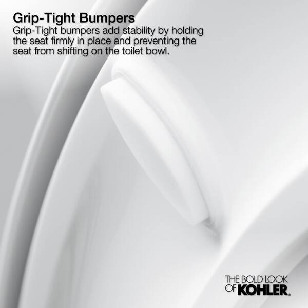 KOHLER Cachet LED Nightlight Elongated Quiet Closed Front Toilet Seat in  Black Black K-75796-7 - The Home Depot